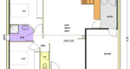 Avant-Projet NOTRE DAME DE MONTS - 67 m² - 2 chambres   - LMP Constructeur