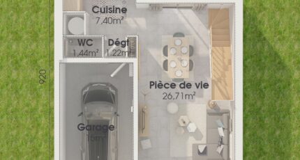 Etage GI 3 ch Trendy  - LMP Constructeur
