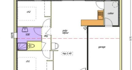 Avant-projet MAREUIL SUR LAY - 65 m² - 2 chambres  - LMP Constructeur