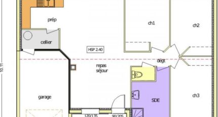 Avant-projet MACHE - 84 m² - 3 chambres   - LMP Constructeur