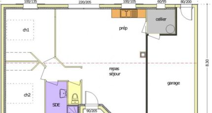 Avant Projet LA TRANCHE SUR MER - 75 m² - 2 chambres  - LMP Constructeur