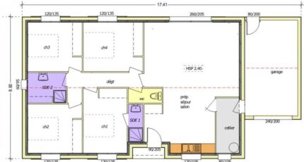 Avant-projet APREMONT - 103 m² - 4 chambres   - LMP Constructeur