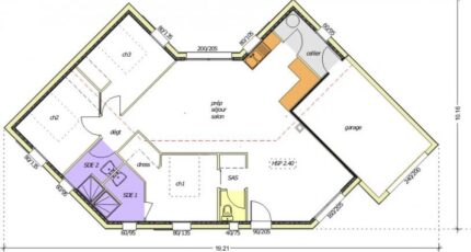 Avant-projet LA MOTHE ACHARD - 83 m² - 3 chambres  - LMP Constructeur