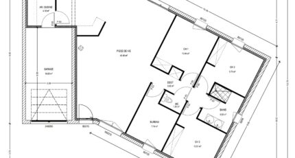 Avant-Projet JARD SUR MER - 90 m2 - 3 chambres  - LMP Constructeur
