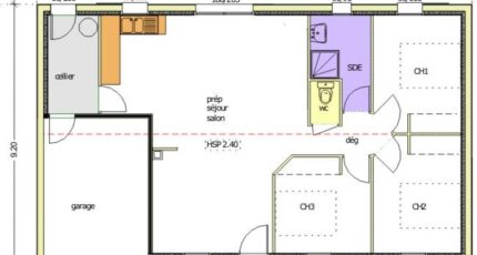 Avant-Projet AIZENAY – 81 m² - 3 chambres   - LMP Constructeur