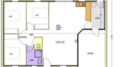 Avant-projet BENET - 79 m² - 3 chambres  - LMP Constructeur