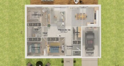 Plain-pied GI 3 ch Trendy  - LMP Constructeur