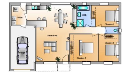 Avant-Projet La Génetouze 3 chambres  - LMP Constructeur