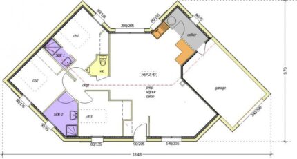 Avant-projet MALLEZAIS - 90 m² - 3 chambres  - LMP Constructeur