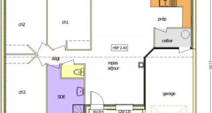 Avant-projet MACHE - 84 m² - 3 chambres   - LMP Constructeur