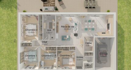 Plain-pied GI 4 ch Design  - LMP Constructeur