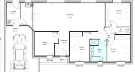Avant-Projet LUCON - 105 m2 - 3 chambres  - LMP Constructeur
